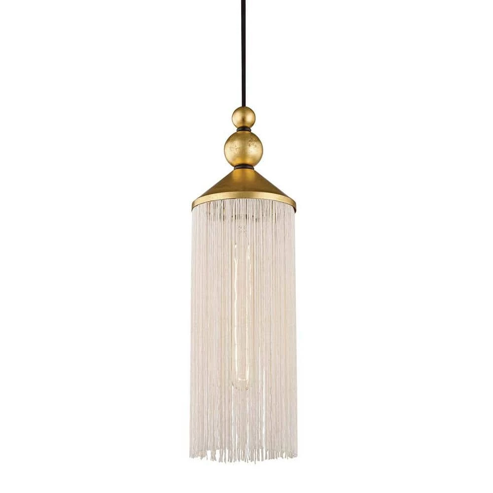 Scarlett 1-Light Gold Leaf/White Pendant by MITZI HUDSON VALLEY LIGHTING 3 Scarlett 1-Light Gold Leaf/White Pendant by MITZI HUDSON VALLEY LIGHTING