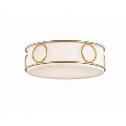 Jade 3-Light Gold Leaf Flush Mount by MITZI HUDSON VALLEY LIGHTING