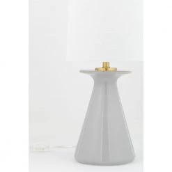 Callie 23 in. Gray Bedside Lamp by MITZI HUDSON VALLEY LIGHTING -EcoSmart Sales gray mitzi hudson valley lighting table lamps hl446201 gry 1f 1000