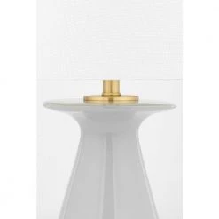 Callie 23 in. Gray Bedside Lamp by MITZI HUDSON VALLEY LIGHTING -EcoSmart Sales gray mitzi hudson valley lighting table lamps hl446201 gry fa 1000