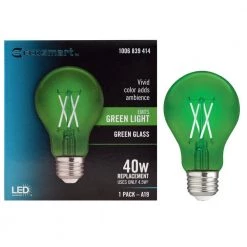 40-Watt Equivalent A19 Dimmable Filament Green Colored Glass LED Light Bulb (1-Pack) by EcoSmart