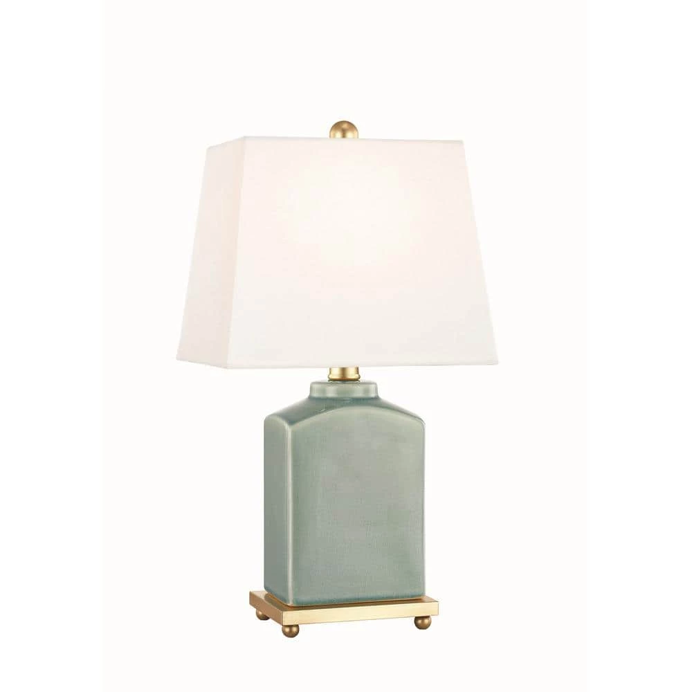 Brynn 17 in. High Jade Table Lamp with Off White Linen Shade by MITZI HUDSON VALLEY LIGHTING 3 Brynn 17 in. High Jade Table Lamp with Off White Linen Shade by MITZI HUDSON VALLEY LIGHTING