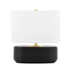 Janel 14 in. Matte Black Bedside Lamp by MITZI HUDSON VALLEY LIGHTING