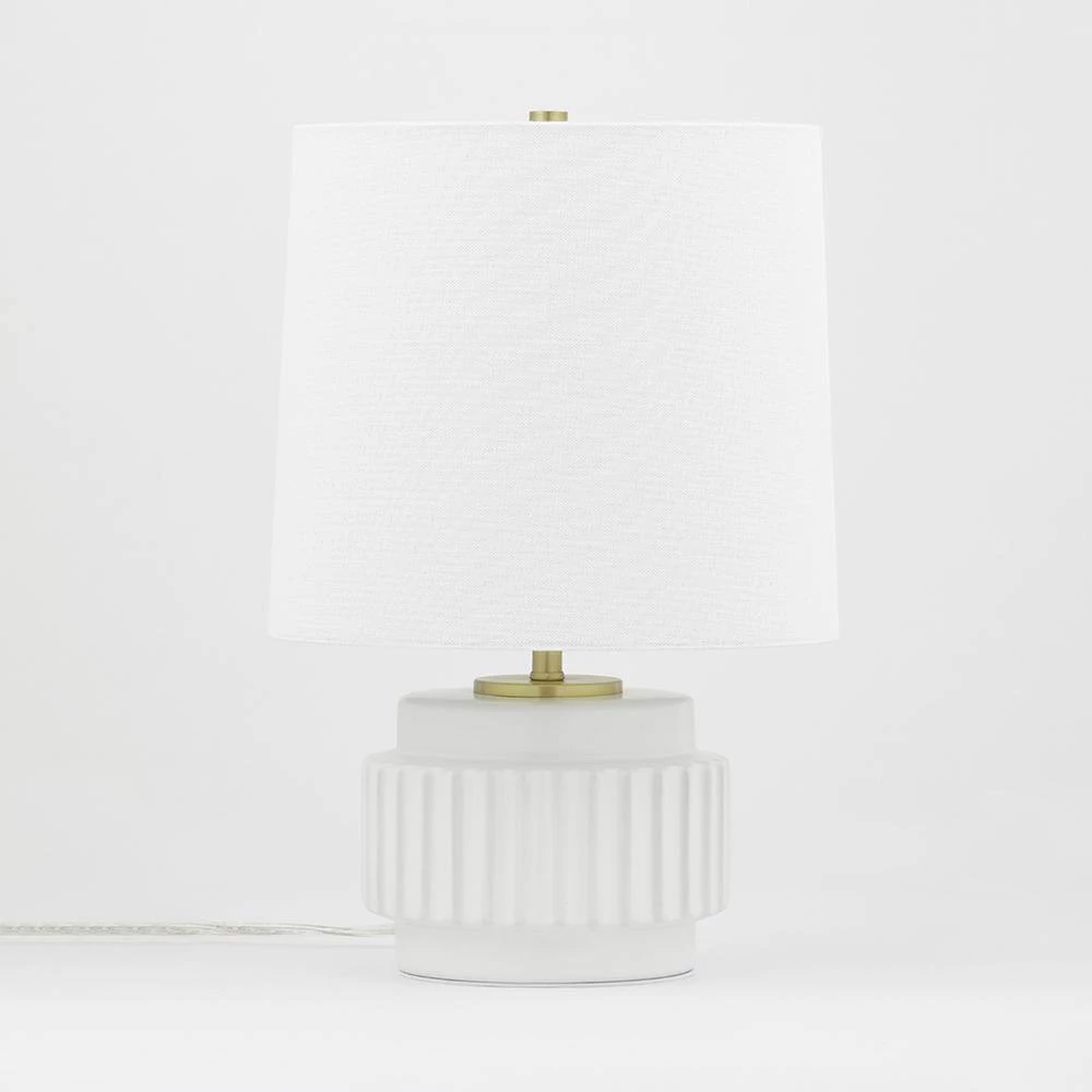 Kalani 14 in. Matte White Bedside Lamp by MITZI HUDSON VALLEY LIGHTING 6 Kalani 14 in. Matte White Bedside Lamp by MITZI HUDSON VALLEY LIGHTING - Image 4
