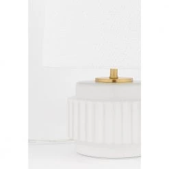 Kalani 14 in. Matte White Bedside Lamp by MITZI HUDSON VALLEY LIGHTING 13 Kalani 14 in. Matte White Bedside Lamp by MITZI HUDSON VALLEY LIGHTING -EcoSmart Sales matte white mitzi hudson valley lighting table lamps hl452201 mw 44 1000