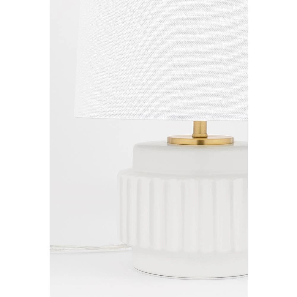 Kalani 14 in. Matte White Bedside Lamp by MITZI HUDSON VALLEY LIGHTING 7 Kalani 14 in. Matte White Bedside Lamp by MITZI HUDSON VALLEY LIGHTING - Image 5