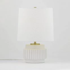 Kalani 14 in. Matte White Bedside Lamp by MITZI HUDSON VALLEY LIGHTING 11 Kalani 14 in. Matte White Bedside Lamp by MITZI HUDSON VALLEY LIGHTING -EcoSmart Sales matte white mitzi hudson valley lighting table lamps hl452201 mw 4f 1000