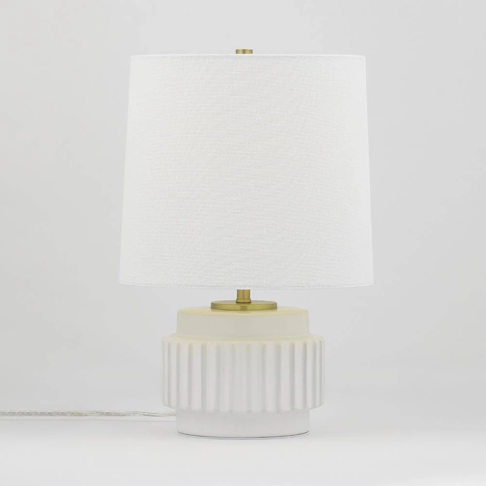 Kalani 14 in. Matte White Bedside Lamp by MITZI HUDSON VALLEY LIGHTING 5 Kalani 14 in. Matte White Bedside Lamp by MITZI HUDSON VALLEY LIGHTING - Image 3