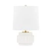 Kalani 14 in. Matte White Bedside Lamp by MITZI HUDSON VALLEY LIGHTING -EcoSmart Sales matte white mitzi hudson valley lighting table lamps hl452201 mw 64 1000