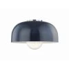 Avery 1-Light 14 in. W Polished Nickel Semi-Flush Mount with Navy Metal Shade by MITZI HUDSON VALLEY LIGHTING -EcoSmart Sales navy polished nickel mitzi hudson valley lighting flush mount lights h199501l pn nvy 64 1000