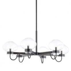 Korey 6-Light Old Bronze Chandelier with Shade by MITZI HUDSON VALLEY LIGHTING
