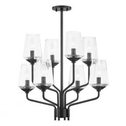 Kayla 8-Light Old Bronze Geometric Chandelier by MITZI HUDSON VALLEY LIGHTING
