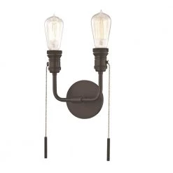 Lexi 2-Light Old Bronze Wall Sconce by MITZI HUDSON VALLEY LIGHTING