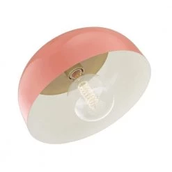 Avery 1-Light 11 in. W Aged Brass Semi-Flush Mount with Pink Metal Shade by MITZI HUDSON VALLEY LIGHTING 7 Avery 1-Light 11 in. W Aged Brass Semi-Flush Mount with Pink Metal Shade by MITZI HUDSON VALLEY LIGHTING -EcoSmart Sales pink aged brass mitzi hudson valley lighting flush mount lights h199501s agb pk 4f 1000