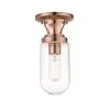 Clara 1-Light Polished Copper Semi-Flush Mount with Clear Glass by MITZI HUDSON VALLEY LIGHTING -EcoSmart Sales polished copper mitzi hudson valley lighting flush mount lights h124601 poc 64 1000
