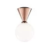 Piper 1-Light Polished Copper Small LED Flush Mount with Opal Glossy Glass and Black Accents by MITZI HUDSON VALLEY LIGHTING -EcoSmart Sales polished copper mitzi hudson valley lighting flush mount lights h148501s poc bk 64 1000
