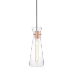 Anya 1-Light Polished Copper Pendant with Clear Glass by MITZI HUDSON VALLEY LIGHTING