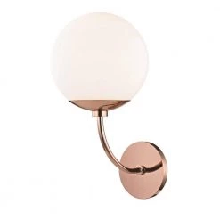 Carrie 1-Light Polished Copper Wall Sconce by MITZI HUDSON VALLEY LIGHTING