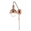 Riley 1-Light Polished Copper Wall Sconce with Plug by MITZI HUDSON VALLEY LIGHTING -EcoSmart Sales polished copper mitzi hudson valley lighting vanity lighting hl111101 poc 64 1000