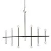 Colette 12-Light Polished Nickel/Black Chandelier by MITZI HUDSON VALLEY LIGHTING