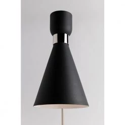 Willa 24.25 in. Polished Nickel/Black Table Lamp by MITZI HUDSON VALLEY LIGHTING -EcoSmart Sales polished nickel black mitzi hudson valley lighting table lamps hl295201 pn bk 1f 1000