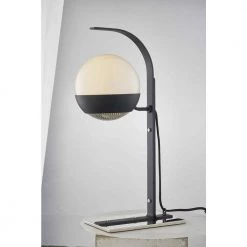 Aly 5.4 in. 1-Light Polished Nickel and Black Table Lamp by MITZI HUDSON VALLEY LIGHTING -EcoSmart Sales polished nickel black mitzi hudson valley lighting table lamps hl409201 pn bk fa 1000