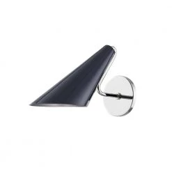Talia 1-Light Polished Nickel/Midnight Blue Sconce by MITZI HUDSON VALLEY LIGHTING