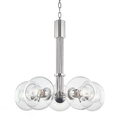 Margot 5-Light Polished Nickel Chandelier by MITZI HUDSON VALLEY LIGHTING