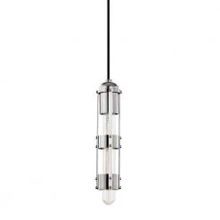 Violet 11.5 in. 1-Light Polished Nickel Pendant by MITZI HUDSON VALLEY LIGHTING