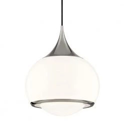 Reese 1-Light Polished Nickel Large Pendant by MITZI HUDSON VALLEY LIGHTING