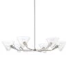 Isabella 6-Light Polished Nickel Chandelier with Clear Shade by MITZI HUDSON VALLEY LIGHTING 1 Isabella 6-Light Polished Nickel Chandelier with Clear Shade by MITZI HUDSON VALLEY LIGHTING -EcoSmart Sales polished nickel mitzi hudson valley lighting chandeliers h327806 pn 64 1000