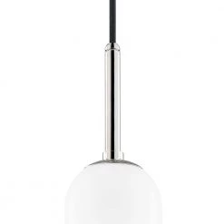 Miley 1-Light Polished Nickel Pendant by MITZI HUDSON VALLEY LIGHTING -EcoSmart Sales polished nickel mitzi hudson valley lighting chandeliers h373701 pn 4f 1000