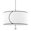 Zara 3-Light Polished Nickel Geometric Pendant with Fabric Shade by MITZI HUDSON VALLEY LIGHTING 2 Zara 3-Light Polished Nickel Geometric Pendant with Fabric Shade by MITZI HUDSON VALLEY LIGHTING -EcoSmart Sales polished nickel mitzi hudson valley lighting chandeliers h381701l pn 64 1000