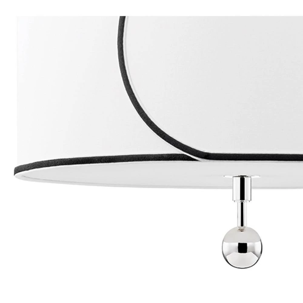 Zara 3-Light Polished Nickel Geometric Pendant with Fabric Shade by MITZI HUDSON VALLEY LIGHTING 4 Zara 3-Light Polished Nickel Geometric Pendant with Fabric Shade by MITZI HUDSON VALLEY LIGHTING - Image 2