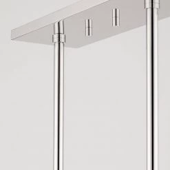 Zara 5-Light Polished Nickel Island Pendant with Fabric Shade by MITZI HUDSON VALLEY LIGHTING -EcoSmart Sales polished nickel mitzi hudson valley lighting chandeliers h381905 pn 76 1000