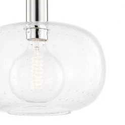 Harlow 1-Light Polished Nickel Pendant with Glass Shade by MITZI HUDSON VALLEY LIGHTING 11 Harlow 1-Light Polished Nickel Pendant with Glass Shade by MITZI HUDSON VALLEY LIGHTING -EcoSmart Sales polished nickel mitzi hudson valley lighting chandeliers h403701 pn fa 1000