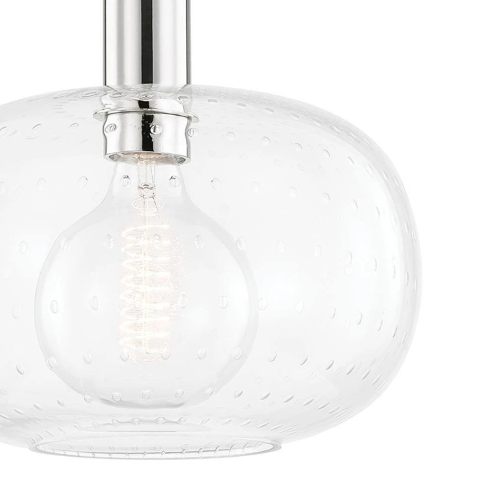 Harlow 1-Light Polished Nickel Pendant with Glass Shade by MITZI HUDSON VALLEY LIGHTING 7 Harlow 1-Light Polished Nickel Pendant with Glass Shade by MITZI HUDSON VALLEY LIGHTING - Image 5
