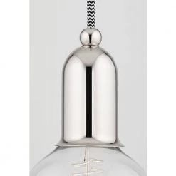 Bryce 1-Light Polished Nickel Globe Pendant by MITZI HUDSON VALLEY LIGHTING -EcoSmart Sales polished nickel mitzi hudson valley lighting chandeliers h419701 pn 44 1000