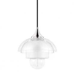 Ruby 1-Light Polished Nickel Geometric Pendant by MITZI HUDSON VALLEY LIGHTING