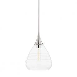Marissa 1-Light Polished Nickel Geometric Pendant by MITZI HUDSON VALLEY LIGHTING