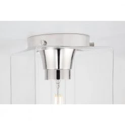 Grace 6 in. 1-Light Polished Nickel Rectangular Flush Mount by MITZI HUDSON VALLEY LIGHTING -EcoSmart Sales polished nickel mitzi hudson valley lighting flush mount lights h284501r pn 4f 1000