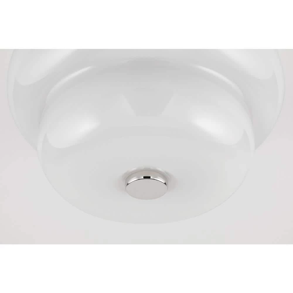 Hazel 6.75 in. 2-Light Polished Nickel Flush Mount with Opal Glossy Shade by MITZI HUDSON VALLEY LIGHTING 5 Hazel 6.75 in. 2-Light Polished Nickel Flush Mount with Opal Glossy Shade by MITZI HUDSON VALLEY LIGHTING - Image 3