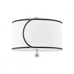 Zara 14 in. 2-Light Polished Nickel Semi-Flush Mount by MITZI HUDSON VALLEY LIGHTING