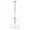 Sloan 1-Light 9.5 in. W Polished Nickel Pendant with Clear Glass Shade by MITZI HUDSON VALLEY LIGHTING 2 Sloan 1-Light 9.5 in. W Polished Nickel Pendant with Clear Glass Shade by MITZI HUDSON VALLEY LIGHTING -EcoSmart Sales polished nickel mitzi hudson valley lighting pendant lights h252701l pn 64 1000
