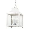 Leigh 4-Light 11.5 in. W Polished Nickel/White Pendant with Clear Glass Panel by MITZI HUDSON VALLEY LIGHTING -EcoSmart Sales polished nickel mitzi hudson valley lighting pendant lights h259704s pn wh 64 1000