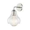 Sadie 1-Light Polished Nickel Large Wall Sconce with Clear Glass by MITZI HUDSON VALLEY LIGHTING -EcoSmart Sales polished nickel mitzi hudson valley lighting vanity lighting h104101l pn 64 1000