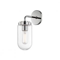 Clara 1-Light Polished Nickel Wall Sconce with Clear Glass by MITZI HUDSON VALLEY LIGHTING