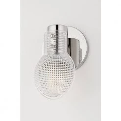 Jenna 4.75 in. 1-Light Polished Nickel Vanity-Light by MITZI HUDSON VALLEY LIGHTING -EcoSmart Sales polished nickel mitzi hudson valley lighting vanity lighting h417301 pn 1f 1000