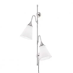 Mara 2-Light Polished Nickel Wall Sconce by MITZI HUDSON VALLEY LIGHTING