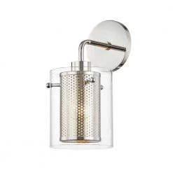 Elanor 1-Light Polished Nickel Wall Sconce by MITZI HUDSON VALLEY LIGHTING